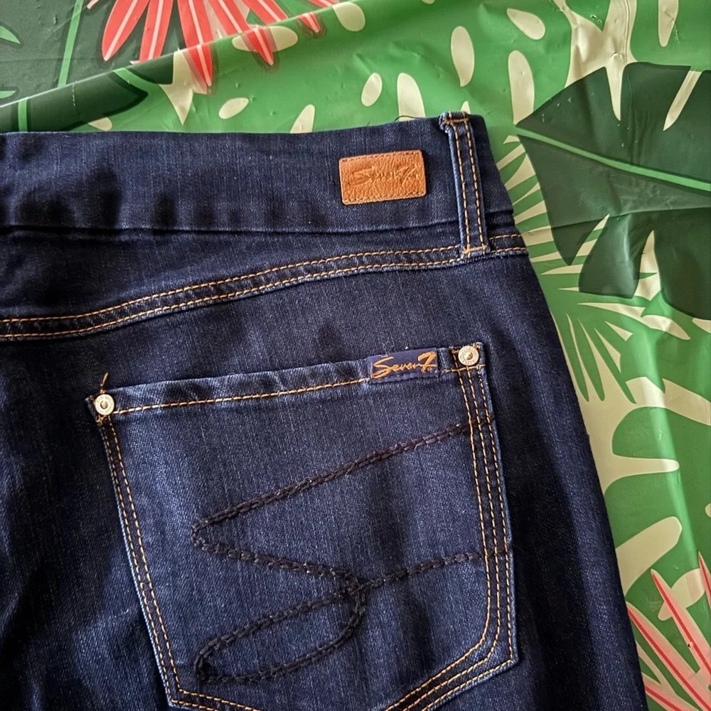 Seven 7 Dark Denim High Rise Skinny Stretch Jeans 16 Women’s - Picture 8 of 8